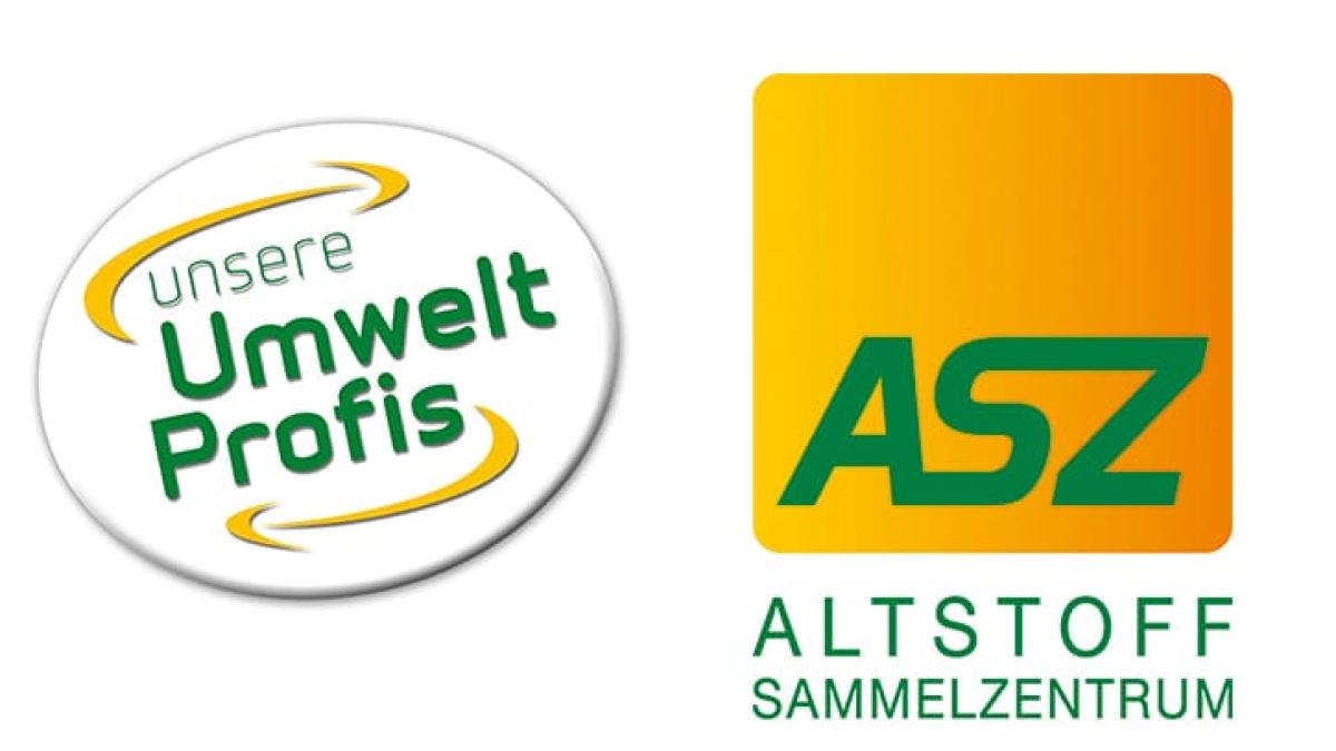 Logo Altstoffsammelzentrum und "Unsere Umweltprofis"